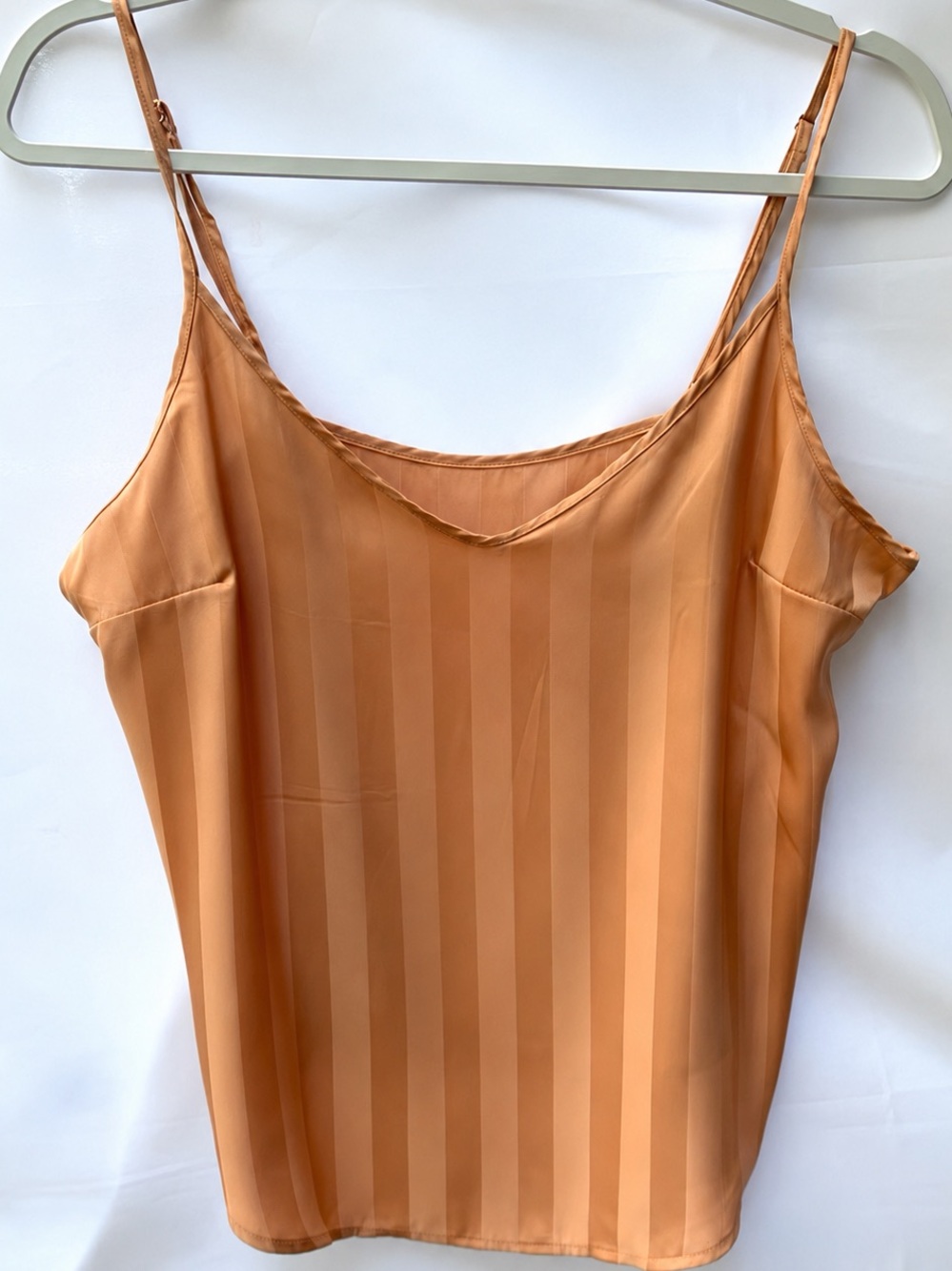 danskin satin striped adjustable cami top
